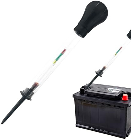 Testeur d’hydromètre de batterie de voiture – Analyseur de densité d’électrolyte en verre et caoutchouc, mesure la qualité de l’acide et du liquide antigel pour batterie