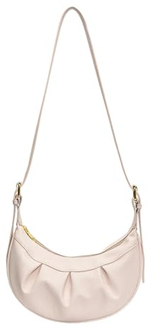 Whoasyst Borse a tracolla da donna piccole borse a tracolla a mezzaluna borsa a tracolla Hoboes borse con tracolla regolabile sotto le ascelle, bianco, One Size