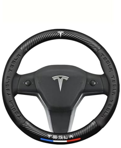 LIUFUMEI Auto Lenkradbezug für Tesla Model X Plaid 2021-2025, Lenkradhülle Atmungsaktiver Anti Rutsch Steering Wheel Cover Lenkradhüllen