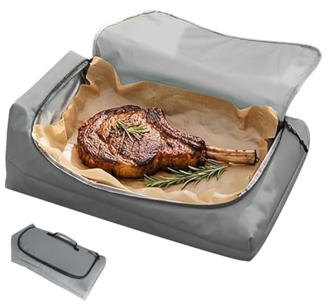 Couverture De Barbecue – 20,87 X 14,17 X 7,87 Pouces, Couverture De Repos De Viande avec Verrouillage du Jus, Tapis De Cuisson pour Barbecue, Accessoire De Barbecuee Retenant Fumée, Restaurant, Fête