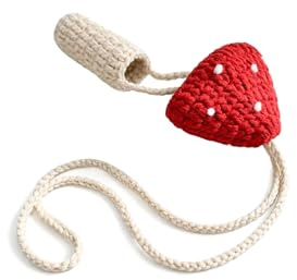 Hoheng Crochet Mushroom Keychain Lipstick Holder Keychain Chapstick Holder Key Chain Lip Balm Lip Gloss Holdering Bag Charms