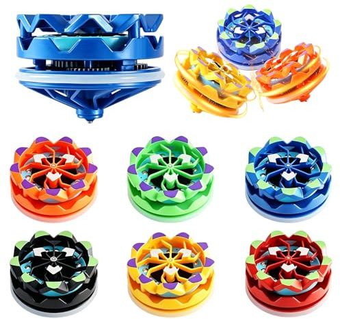 PLLYPE Kindergeburtstag Gastgeschenke, 6 Stück Funkelndes Gyroskop, Kreisel Mitbringsel Gastgeschenke, Preise Kinder Kreiselspiel, Coole Gadgets, Party Beschäftigung, Geburtstag Tombola