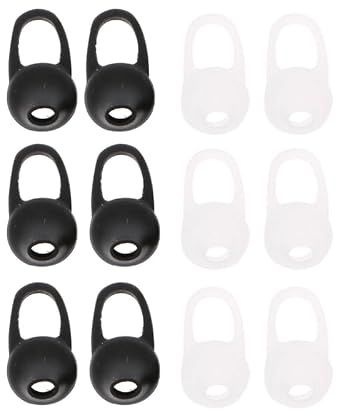 Silicone Ear Tips, 6 Pairs Earbuds Sticker, Earplugs, Headset Eartips, Black Transparent, Universaly Blue-tooth Earphone Accessories