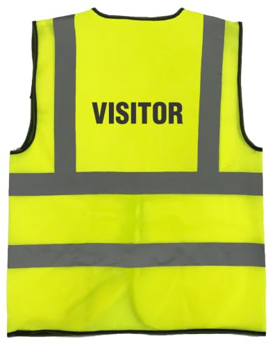VSafety L-Visitor Basic High-Visibility Safety Vest, Large, Yellow