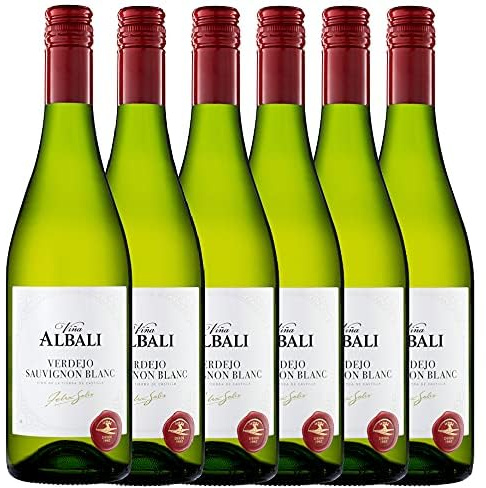 Viña Albali Verdejo Sauvignon Blanc Blanco V.T.C - Paquete de 6 x 750ml - Total: 4500 ml