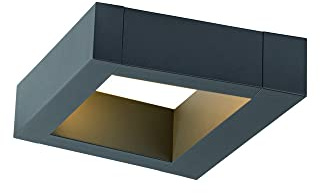 SLV Wandaufbauleuchte BOOKAT/Beleuchtung für Wände, Wege, Eingänge, LED Spot außen, Aufbau-Leuchte Outdoor, Gartenlampe / IP65 3000/4000K 15W 990lm anthrazit