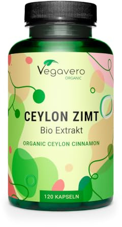 Bio Ceylon Zimt Kapseln | Premium: 2500 mg (5:1 Extrakt) |aus Madagaskar | Zimtextrakt – kein einfaches Pulver | Laborgeprüft | Vegan - Ohne Zusatzstoffe | Deutsche Produktion Vegavero