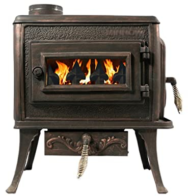 PEVSCO Holzöfen Kamin Echtes Feuer Brennholz Haushalt Holzbefeuerter Kamin Gusseisen Holzbefeuerter Ofen Herd Heimheizung Holzöfen (Color : Bronze)