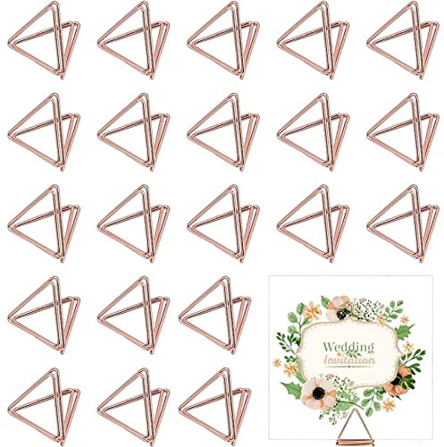 30 Stück Mini Tischkartenhalter, Hochzeit Tischkartenhalter, Tischkartenhalter Tischkarten, Goldene Fotohalter, Niedliche Tischkartenhalter Roségold, für Hochzeit, Geburtstag, Restaurant, Party
