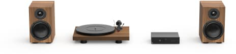 Pro-Ject Colourful Audio System, All in One True Analog HiFi Stereo System con tocadiscos Debut Carbon Evo, amplificador HiFi MaiA S3, Speaker Box 5 S2 2 altavoces de monitor de 2 vías, (madera de