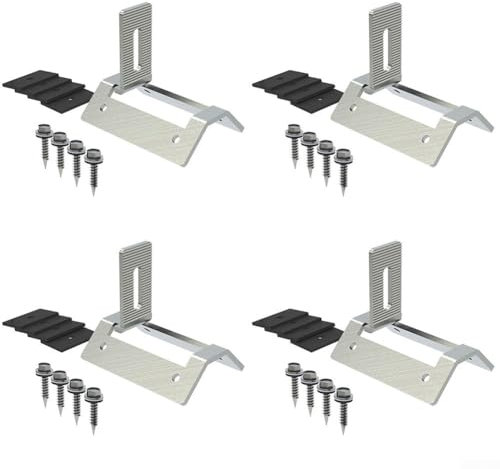 Zoegneer Edelstahl Farbe Stahl Pv Dachhaken Für Schienenmontage Auf Blech Trapezklemme Dach Haken Klemme Photovoltaik Klemme (4pcs)