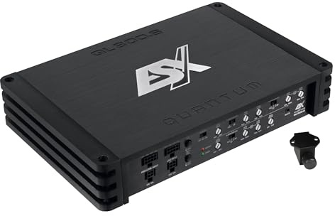 ESX QL800.6 - Amplificatore audio per auto classe D con basso telecomando, 6 x 80/125 W RMS @ 4/2 Ω | Start/Stop Ready