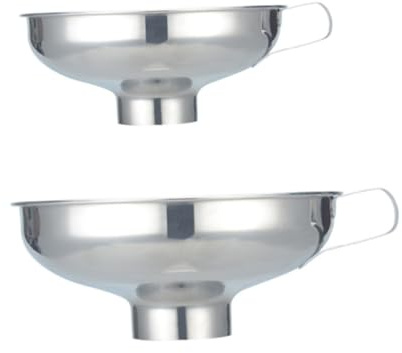 PRETYZOOM Embudo de Boca Ancha de Acero Inoxidable Grueso Embudo para Mermeladas y Salsas para Usar Cocina Ensaladas y Mermeladas