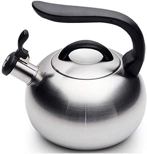 ARNUZ Hervidor Hervidor Hervidor de Gas de Acero Inoxidable 304 Agua hirviendo Cocina de inducción de Gas Silbato Hervidor pequeño Tetera de Acero Inoxidable Pesa Rusa DF