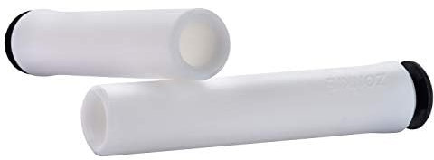 zonkie Manubrio per bicicletta, 1 paio, struttura ergonomica, ruote MTB MXB Ciclismo Manopole (bianco, 30 mm)