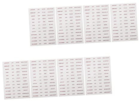 STOBOK 32blätter Scrapbook Aufkleber Mit Englischen Monatsbegriffen Diy Buchstaben Dekore Roségold Für Notizbuch Kalender Und Kreative Projekte Selbstklebend Und Wasserfest