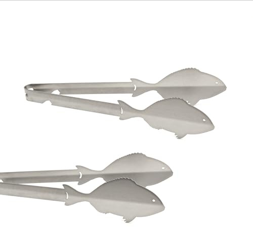 Grillzange Motiv Fisch, spülmaschinengeeignet, Geschenkidee, Männergeschenk, Geschenk für Angler, Anglerin, Fischer