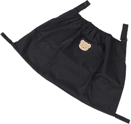 KKPLZZ Pram Cargo Bag, Bottle Nappy Storage Bag, Multifunctional Hanging Storage, Pram Organiser for Home, black, briefcase