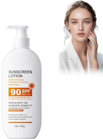 Crema Solar Loción Solar, Textura Ligera y No Grasa, Protección UV y Antienvejecimiento – Ideal para Rostro y Cuerpo (220g)