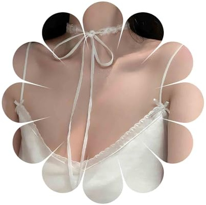 Aneneiceera Vintage Hohle Spitze Choker Halskette Schwarz Tüll Spitze Halsketten Lange Satin Schwanz Binden Bis Choker Halsketten Bogen Binden Bis Halskette Kette Schmuck Für Frauen (schwarz)