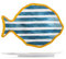 H&h set 3 piatti pesce marea in melamina cm 36