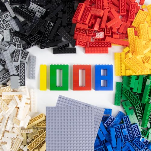 Cabeeskii 1008 Set di Mattoncini Classici da Costruzione, Mattoncini Misti in 7 Misure, 8 Colori, Ricariche di Mattoncini Classici da Costruzione, Compatibile con Tutte le Marche Principali