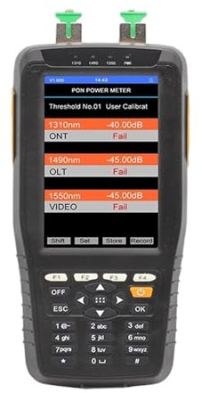 Tester per cavi in ​​fibra ottica, Misuratore Di Potenza Ottica PON + Rilevatore Di Rete Ad Alta Precisione VFL Tester Online FTTH Strumento Di Test Pon 1310/1490/1550nm Elevata stabilità(Basic VFL OP