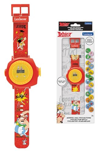 Lexibook, Astérix & Obélix, justerbart armbandsur med digital skärm och 20 projiceringar från Astérix-universumet, för barn, DMW050AX