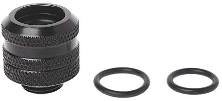 Confezione da 1 raccordo a compressione per tubo rigido a serraggio rapido G1/4 per PC Connettore rinfrescante per acqua 10 x 14 mm Supporto per dissipatore di calore del computer Pin CPU