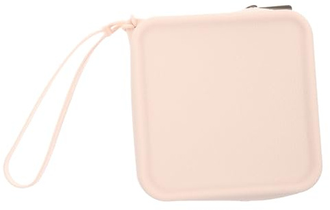 HONMEET Bolsa de Silicona para Toallas Sanitarias Reutilizable Estuche Compacto y Suave con Textura Piel Organizador Femenino para Compresas y Tarjetas Portátil y Ligero Color Blanco