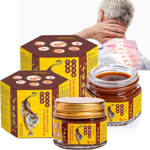 Bálsamo de tigre, Pack Ahorro 2 Unidades Bálsamo Extra Fuerte, Efecto Calor para Masajes, Alivio Piernas Cansada Contracturas, Muscular, Crema del Tigre Roja