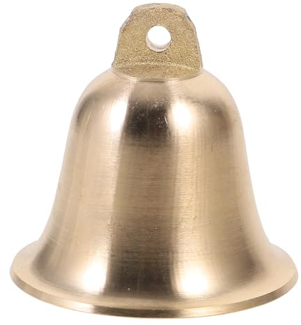 Campana Decorativa Vintage de Latón Dorado para Bricolaje Colgante | Orificio para Colgar y Conectar, Estilo Antiguo Elegante, Ligera, Adecuado para Manualidades DIY