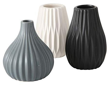 Vase Wilma 3sort H11 D9cm Farbmix Steingut