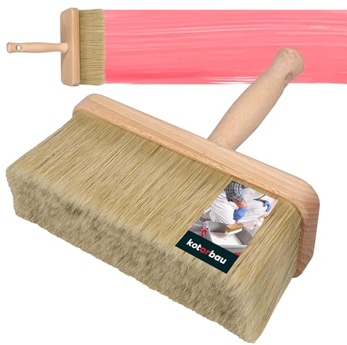 KOTARBAU® Pennello per pittura, larghezza 200 mm, per tappezzeria, fondotinta, pittore, pennello per vernice, legno, esterno, pennello per tappezzeria, grande pennello per vernice per vernici
