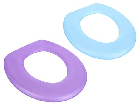 TOPBATHY 2 Stück Eva Toilettenkissen Dicke Toilettenauflage Waschbar Weiche Badezimmer Wc Sitzauflage für Zuhause und Urlaub in Blau