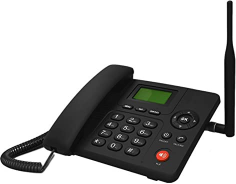 IBOWZ Telefono Fisso Telefono da scrivania Mobile Wireless Dual Band,Supporto 3G,frequenza WCDMA 850/1900 MHz,Vivavoce,Scheda SIM Wireless,Telefono Fisso Wireless Telefono Fisso,per telefoni fissi