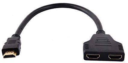 Naroote HDMI Cable Splitter, 1080P Hdmi Splitter Portable Splitter Adapter Cable Widely Use for HD TV