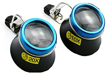 HomeSoGood Clip-On Eyeglass Magnifying Glass Watchmakers Repair Tool 10X and 20X Magnification