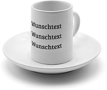 printplanet® – Espressotasse mit Text bedrucken – Espresso-Tasse mit Wunschtext personalisieren