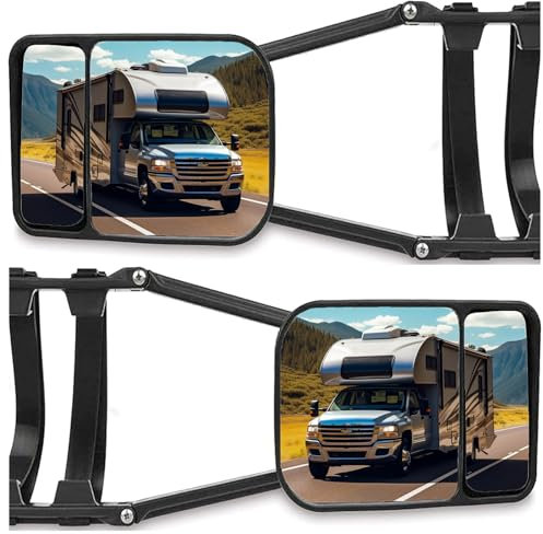 TOTMOX 2 * Espejos de remolque, Espejos Retrovisores Caravana, Espejo Retrovisor de Extensión Ajustable para Cochecaravana,Autocaravana