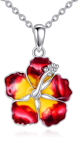 POPLYKE Collier avec pendentif en forme de palmier en argent sterling 925 pour femme - Bijoux de plage tropicaux hawaïens - Cadeau de vacances d'anniversaire, no, Argent sterling, Pas de gemme