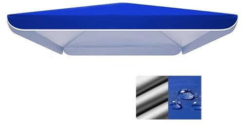 Auvent de rechange pour parasol de piscine, terrasse, plage, jardin – Tissu Oxford double couche pour parasol d'extérieur – Imperméable – Protection – Design carré rectangulaire