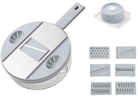 SDGBCXD, Grönsakshackare Multifunktionell rostfritt stål Manuell skivning och rivning Grönsaksskärare Potatisriv Strimlare Scrubber Köksmaterial,Grönsaksrivare(Grey)
