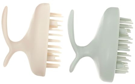COLLBATH Kopfhautpflegebürste Shampoo Bürste aus Hips und Tpe Kleine Massagebürste für Nasses oder Trockenes Haar 2 Stück Zufällige Farbe
