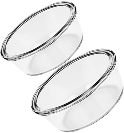 VICASKY Glass Mixing Bowls with Stable Characteristics Round Glass Bowls High Temperature Resistant 2pcs for Baking and Food Prep for Oven and Air Fryer Use
