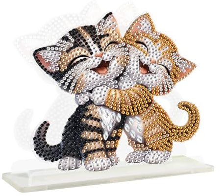 JICFDAO Servilletero de pintura de diamantes, 14,5 x 14,5 cm, 5D Diamond Painting, servilletero de pie, soporte para toallas de acrílico, servilletas, regalo, decoración de mesa para cocina, mesa, bar