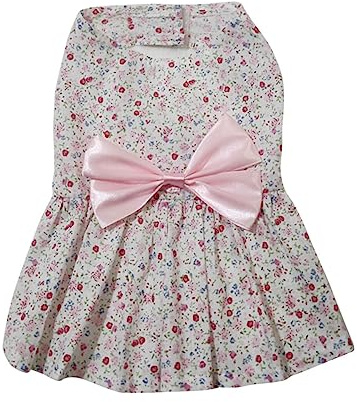 TOYANDONA Kleid für Hunde Floral Atmungsaktiv Haustierkleid Rock Partykleidung Hundewelpen Einteiler Outdoorkleidung Haustierrock Joggen Spazierengehen Urlaub Cosplay Fotoshootings Musthave