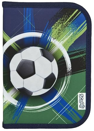 Scooli - Gefülltes Schüleretui Soccer Champ - Federmäppchen mit hochwertigen Stiften & Zubehör - Ideal für Schule, Freizeit und unterwegs - ab 6 Jahren