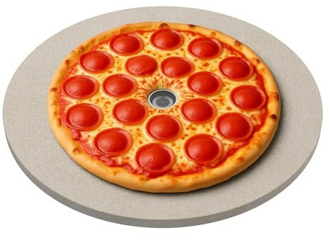 Piedra para pizza redonda Ø41 cm para barbacoa de gas Heat, cocción perfecta, crujiente, elimina la humedad de la masa, accesorio original
