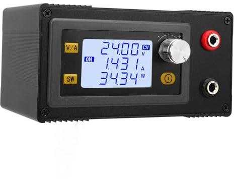Generic Regulador de Voltaje Variable Convertidor de Alta Eficiencia para Fuente de Alimentación Variable Pantalla Digital para Controlador LED, Material ABS